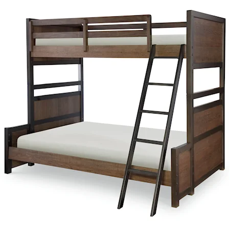 Twin Over Full Bunk Bed with Ladder